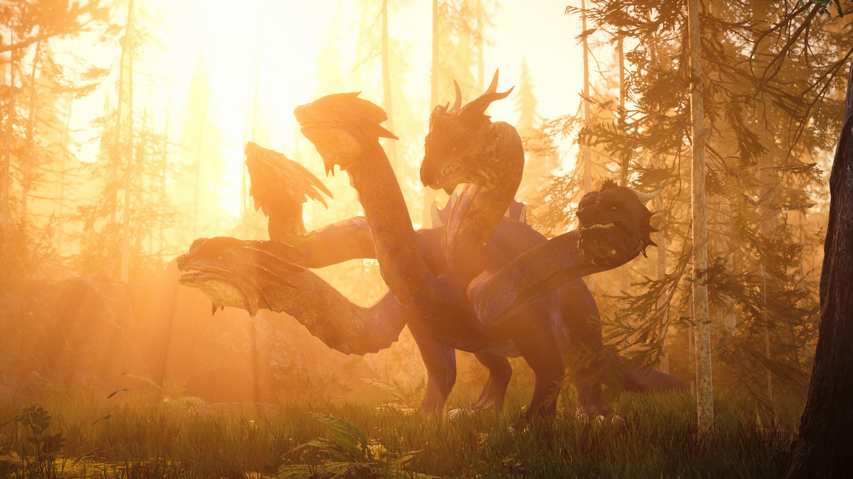 Hydra - Dragon with 5 Heads - Fantasy RPG Monster Character