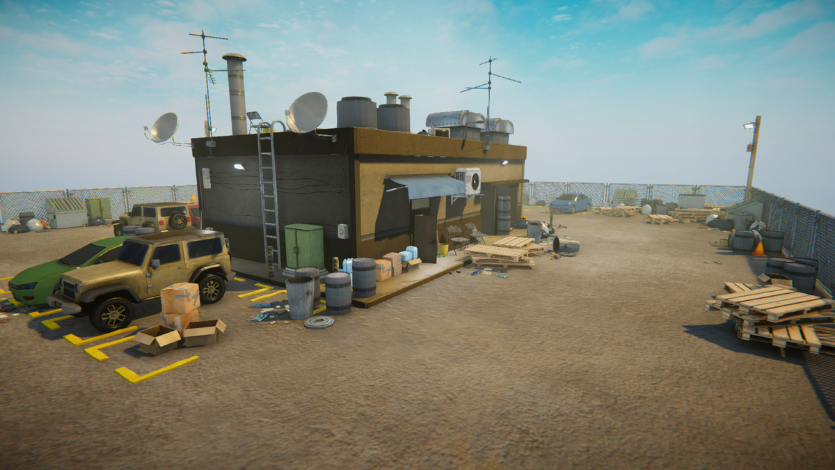 Realistic Modern Roadside Convenience Store Asset Package