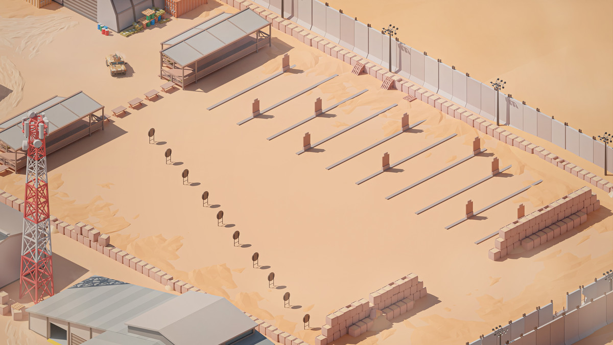 Military Desert - Low Poly 3D Models Pack