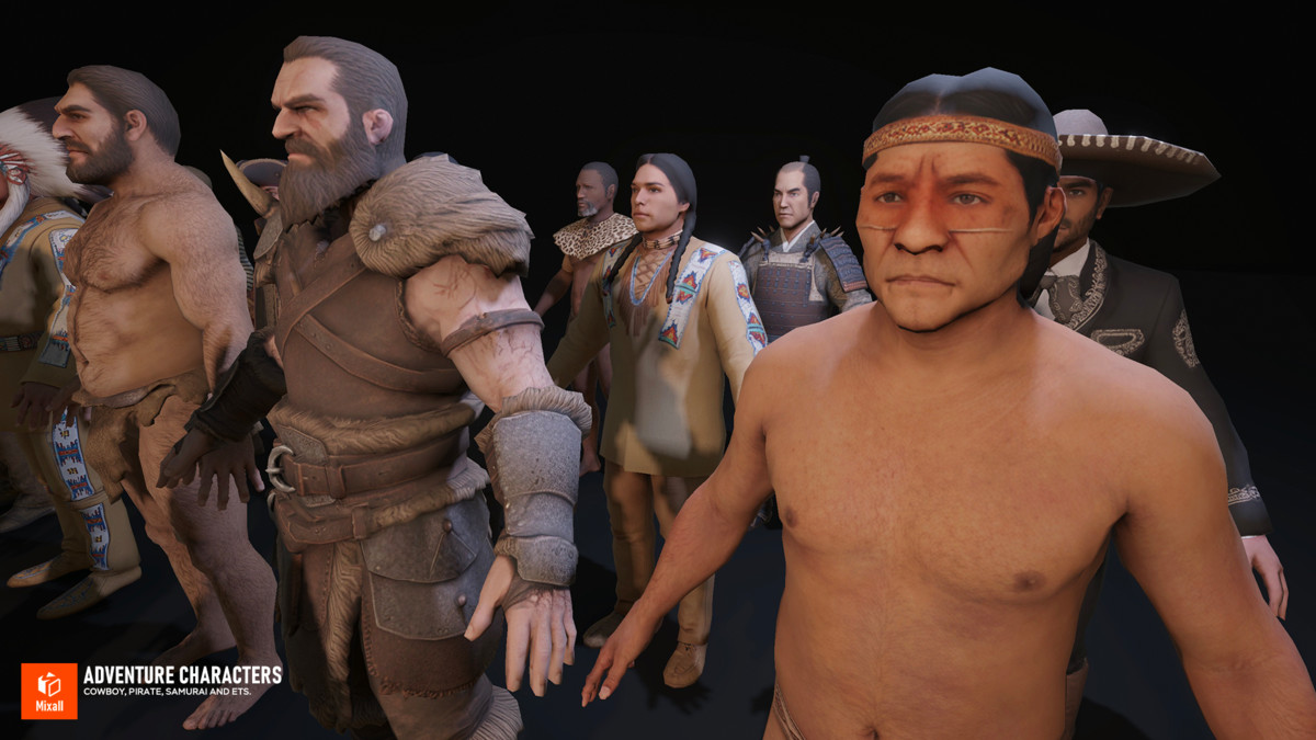 Adventure Characters — Cowboy, Pirate, Samurai and ets.