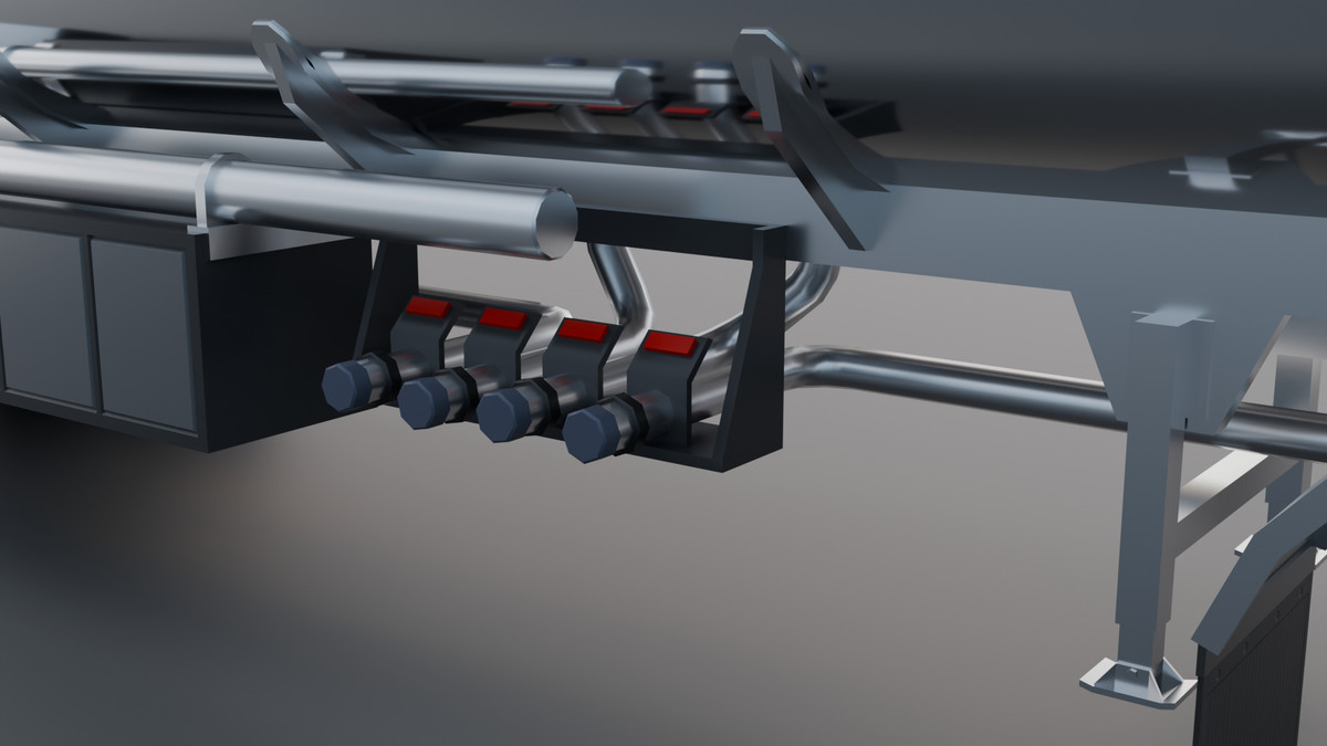 European Semi Truck + Tanker Trailer | Detailed Interior & Functional Lights