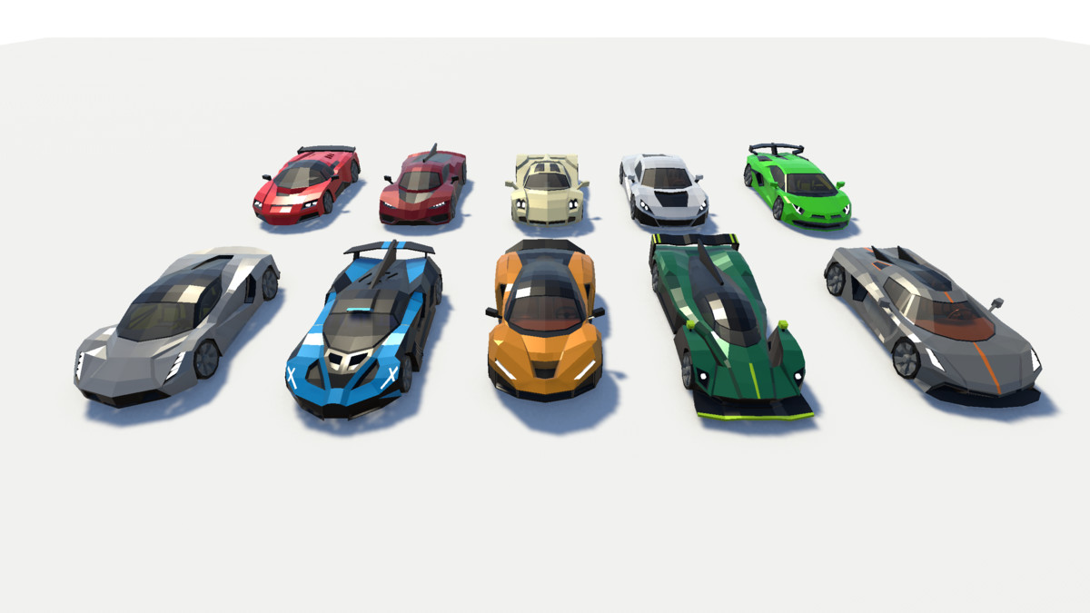 Low Poly Premium Hypercars – 10 Pack