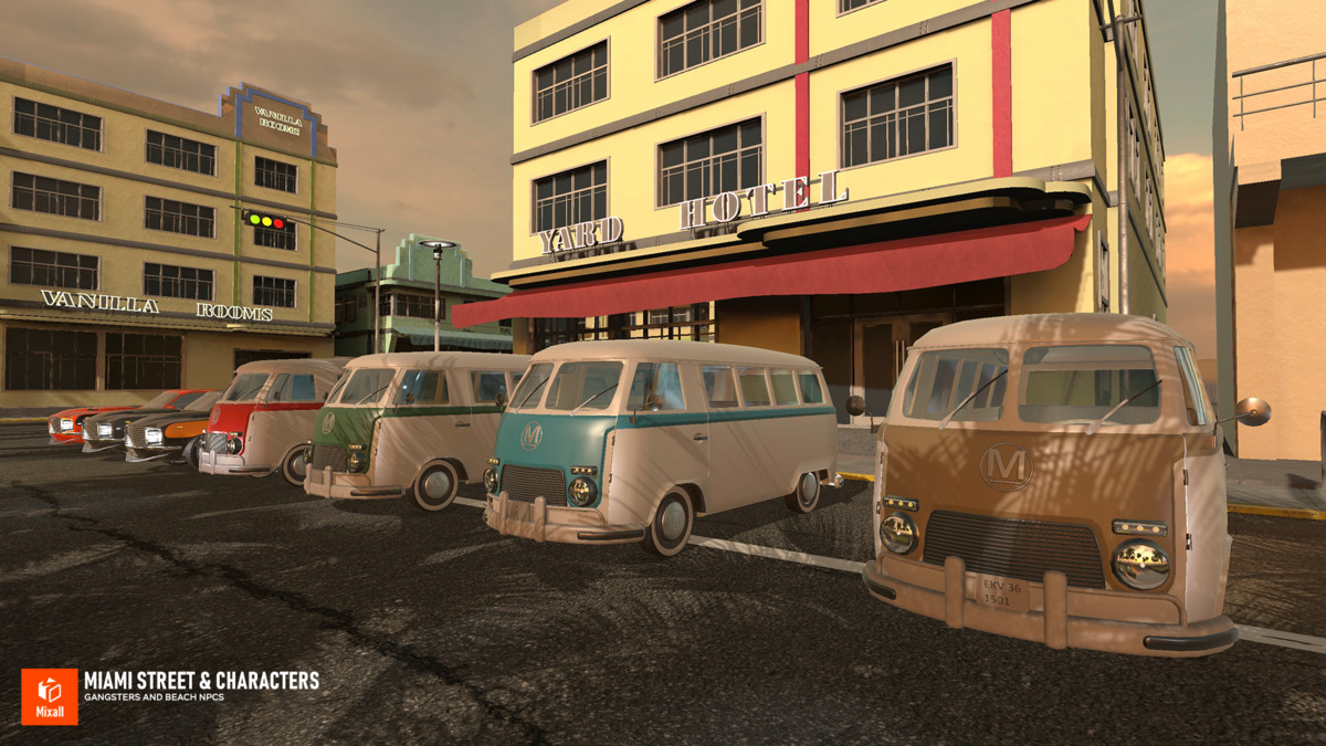 Miami Street & Characters – Gangsters and Beach NPCs