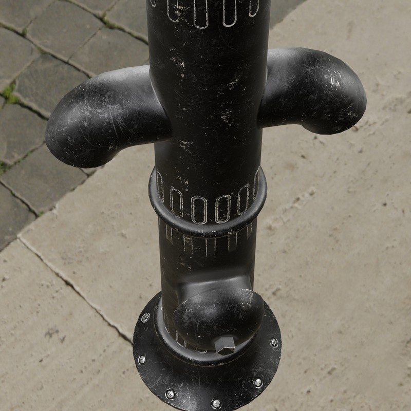 Vintage Cast Iron Fire Hydrant – Low Poly PBR with LODs