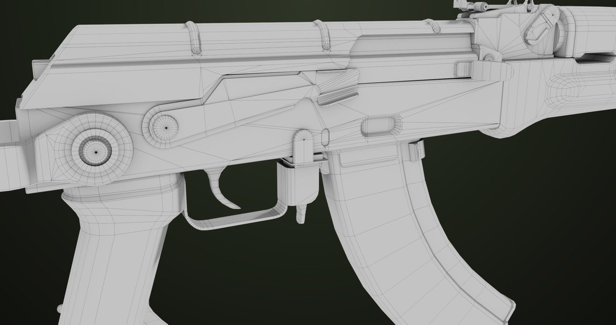 AKMS Light Machine Gun 10 URP HDRP Textures