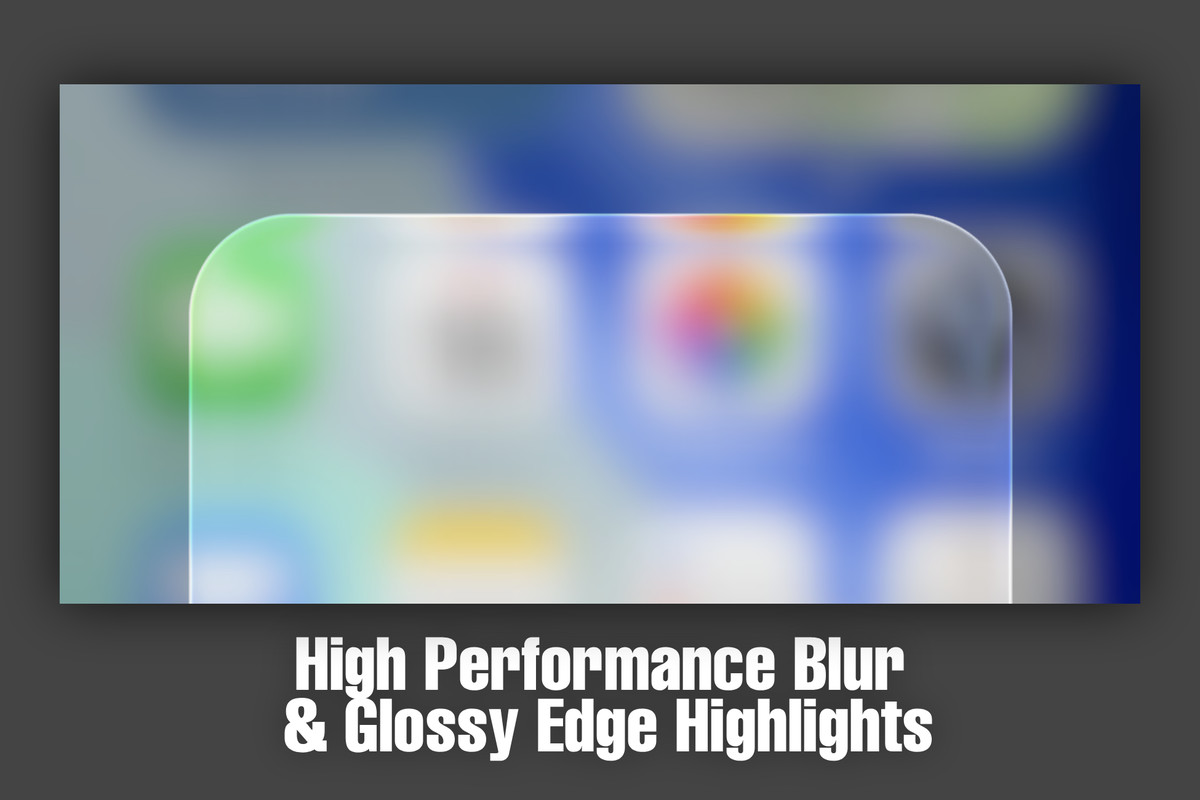 Liquid Glass & Blur UI Shader - Mobile/Desktop