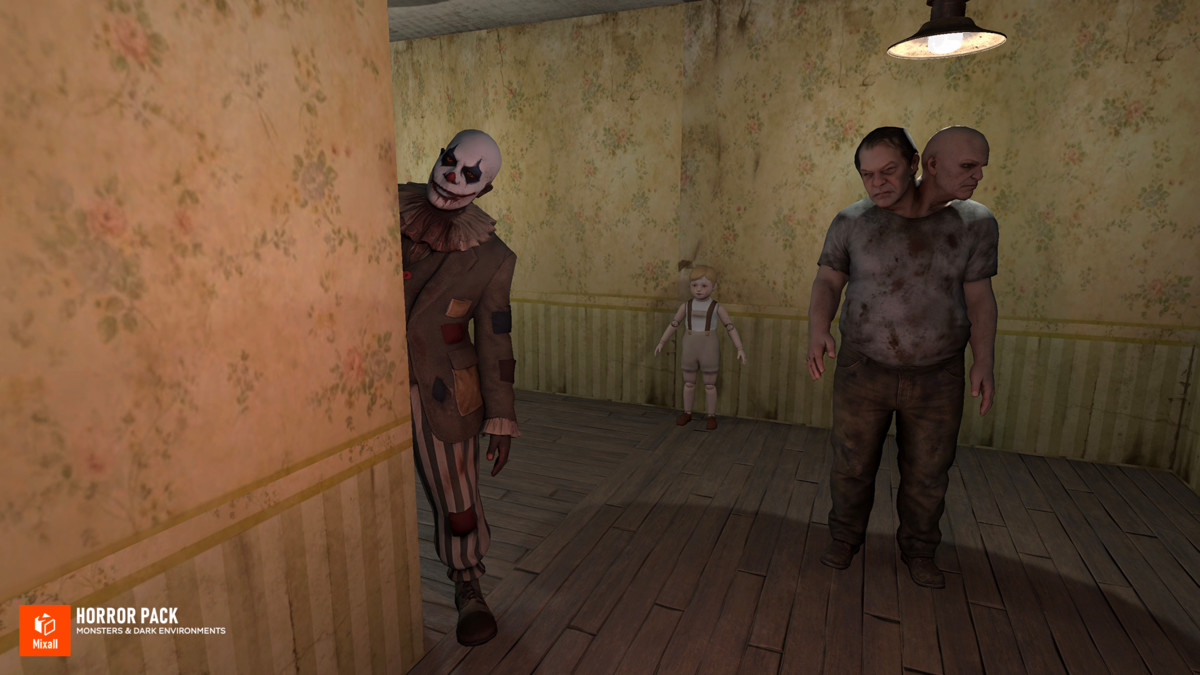 Undead Horror Pack: 17 Characters + 3 Haunted Environments