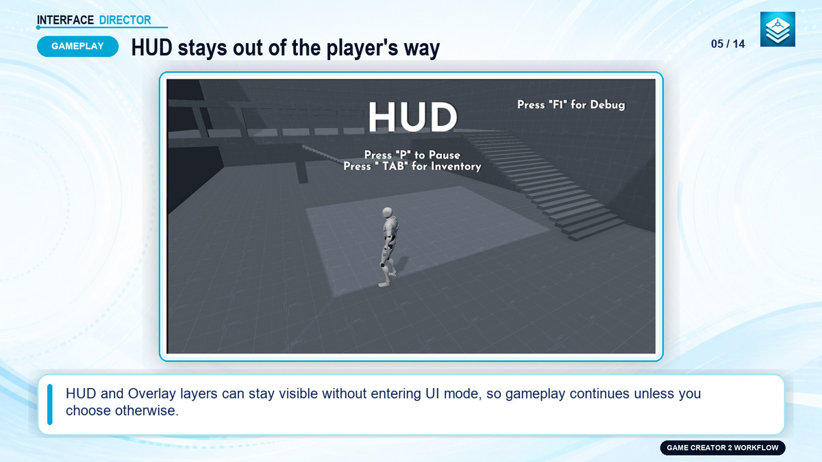 Interface Director for Game Creator 2