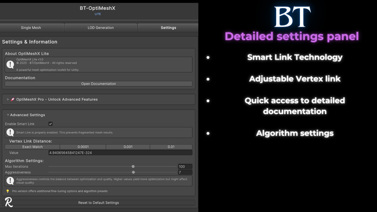 BT-OptiMeshX Lite: Advanced LOD,Mesh & Model optimization System