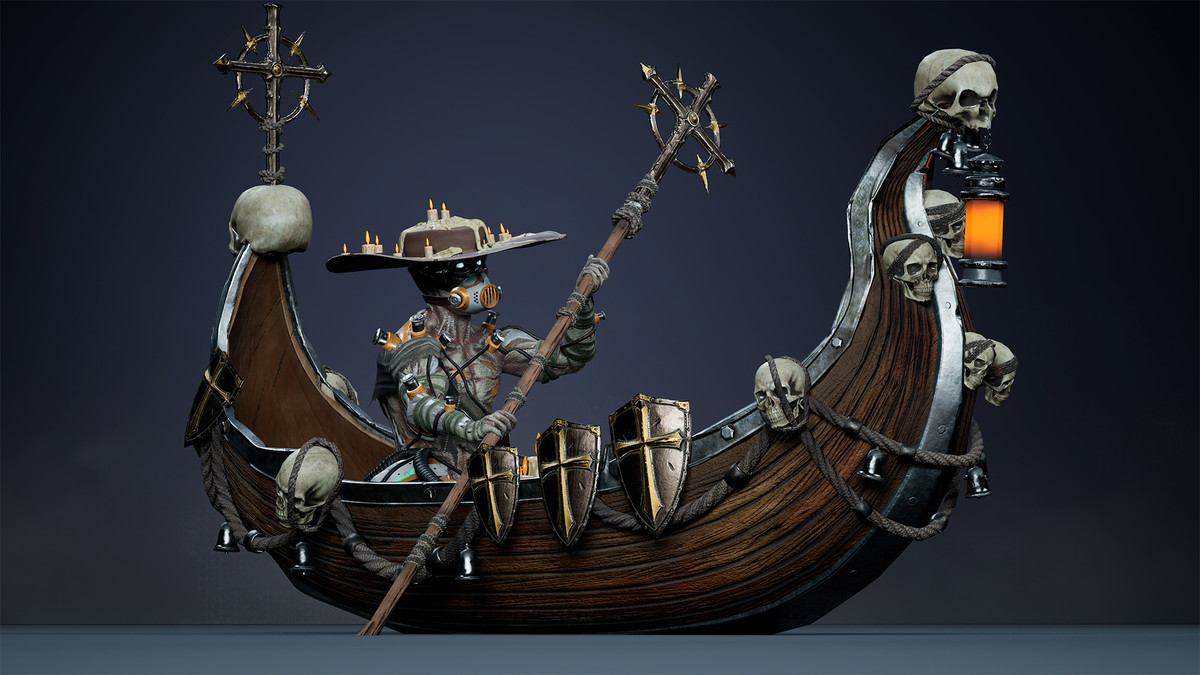 Fantasy Cyborg Boatman