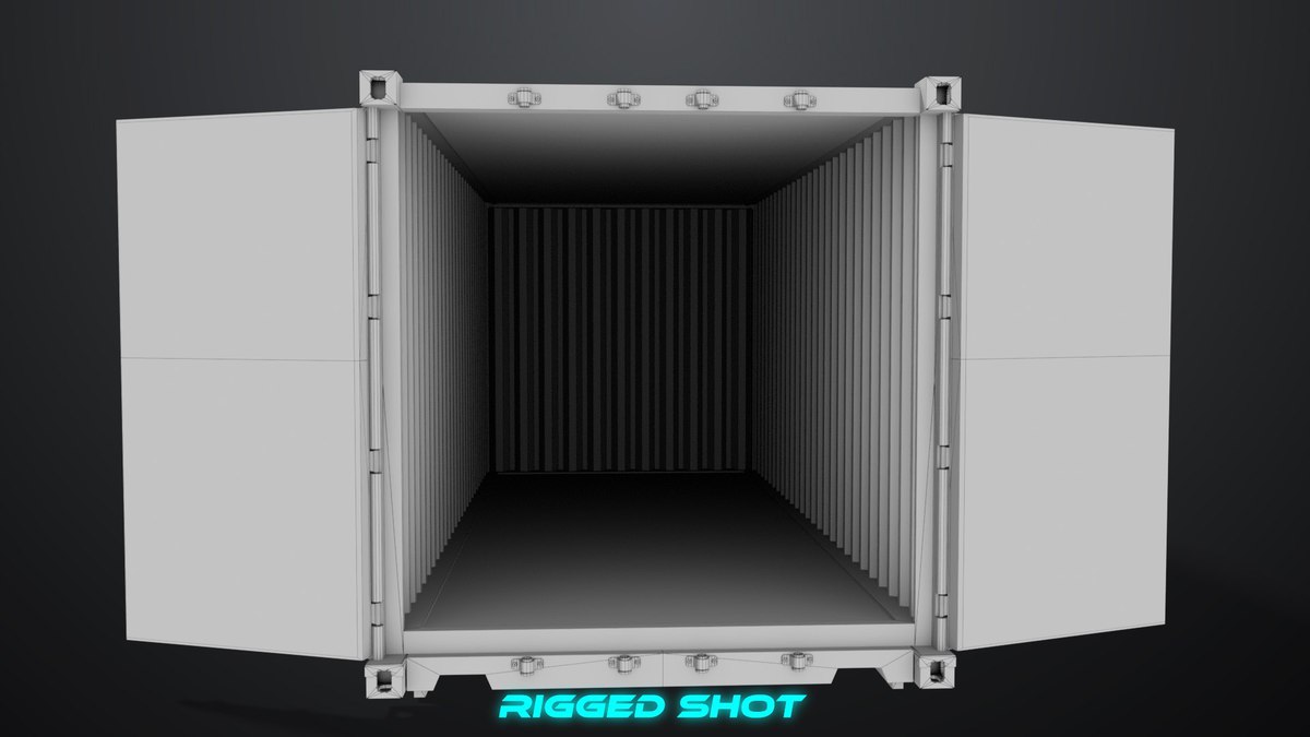 5 Cargo Container 20ft Single Mat URP HDRP Textures