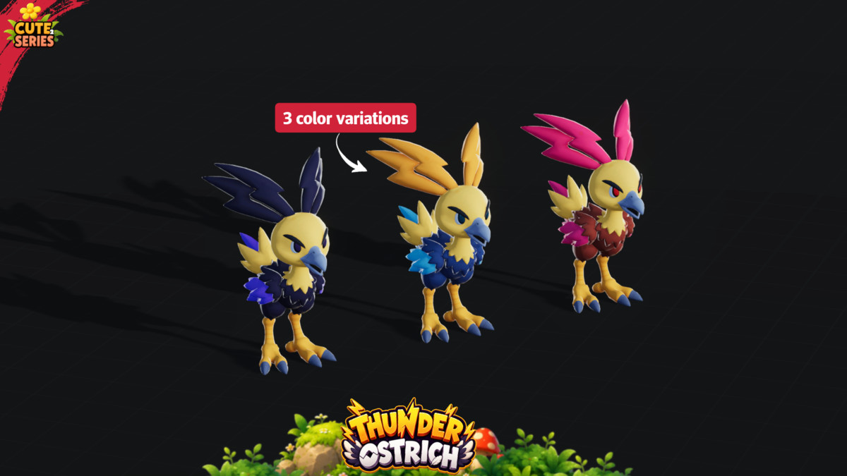Thunder Ostrich | Evolution Form 3 | Cute Series