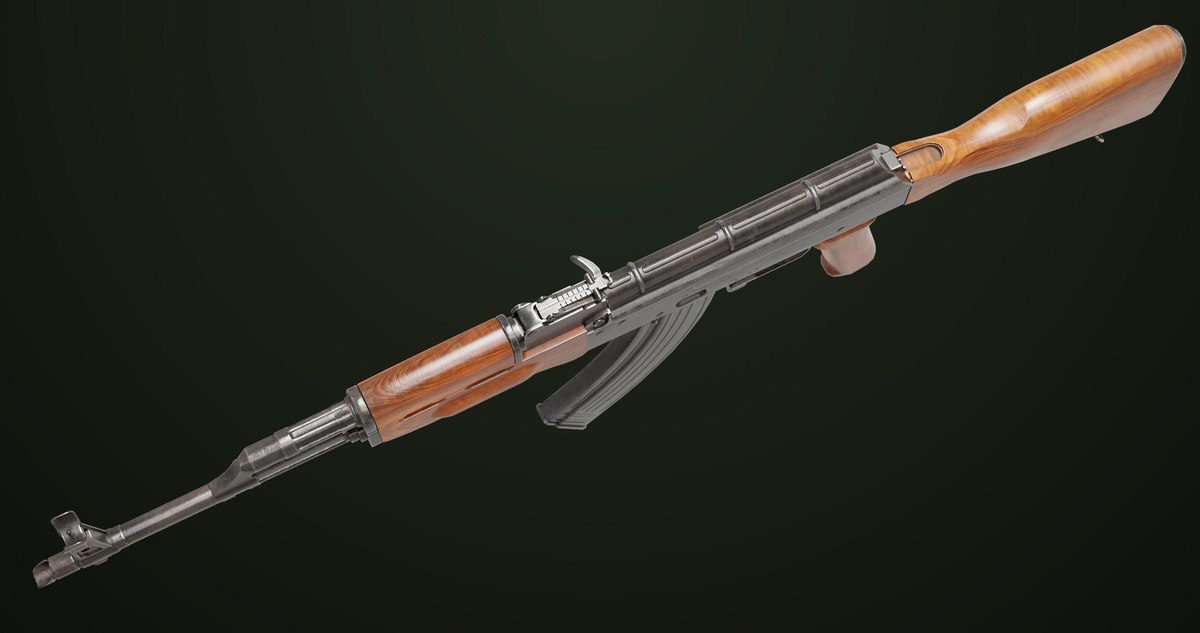 Light Machine Gun 10 Wood URP HDRP Texture