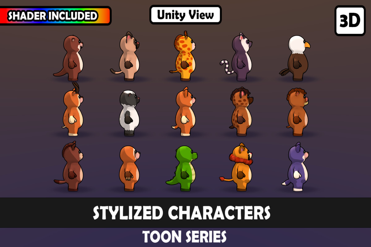 Mascot Humanoid Animal Characters Vol.3 – 15 Unique Characters