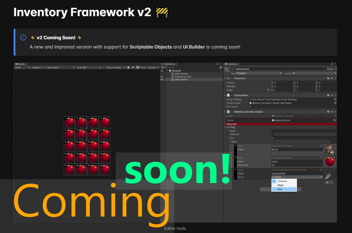 Inventory Framework PRO (UI Toolkit)