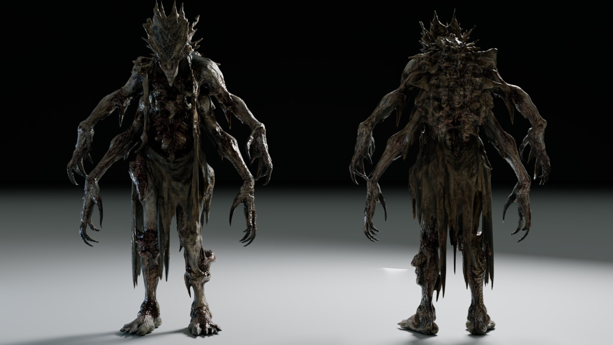 The Choir of Hunger - Horror Creature (Rigged)