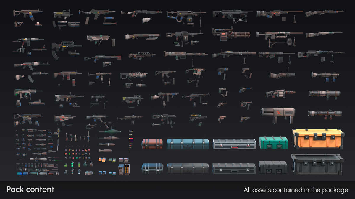 Apocalypse Weapons - Low Poly 3D Models Pack