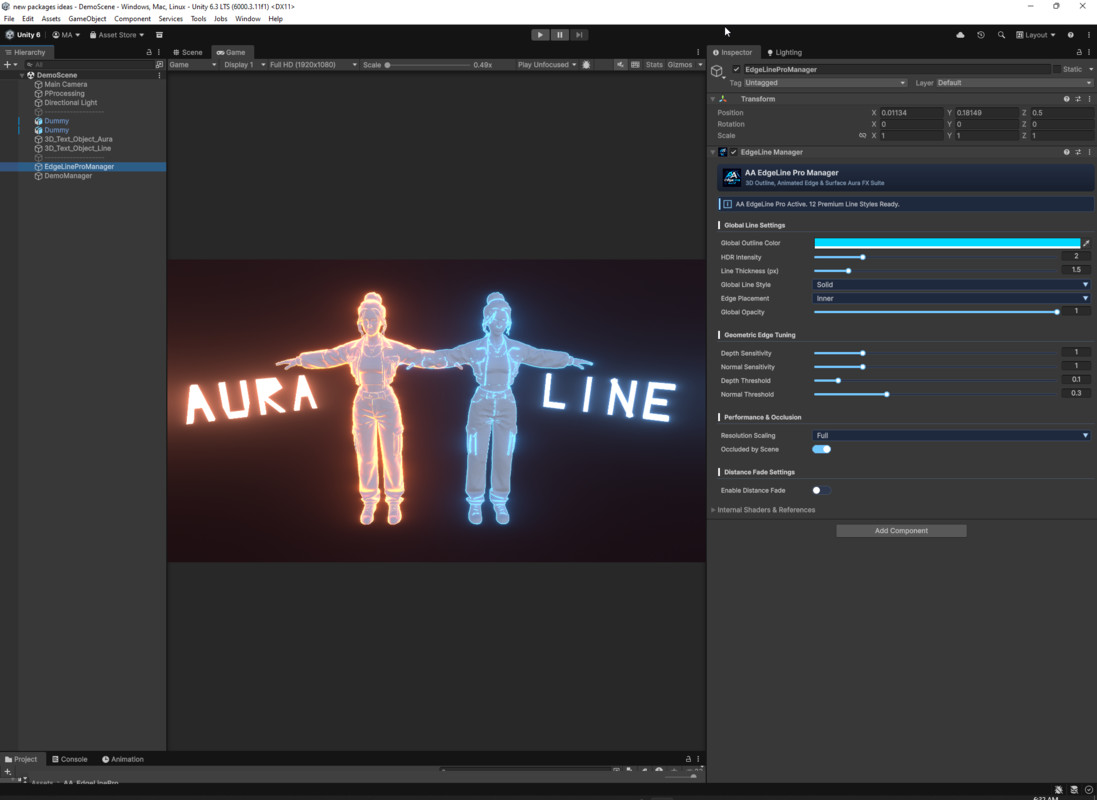 AA EdgeLine Pro - 3D Outline, Animated Edge & Surface Aura FX