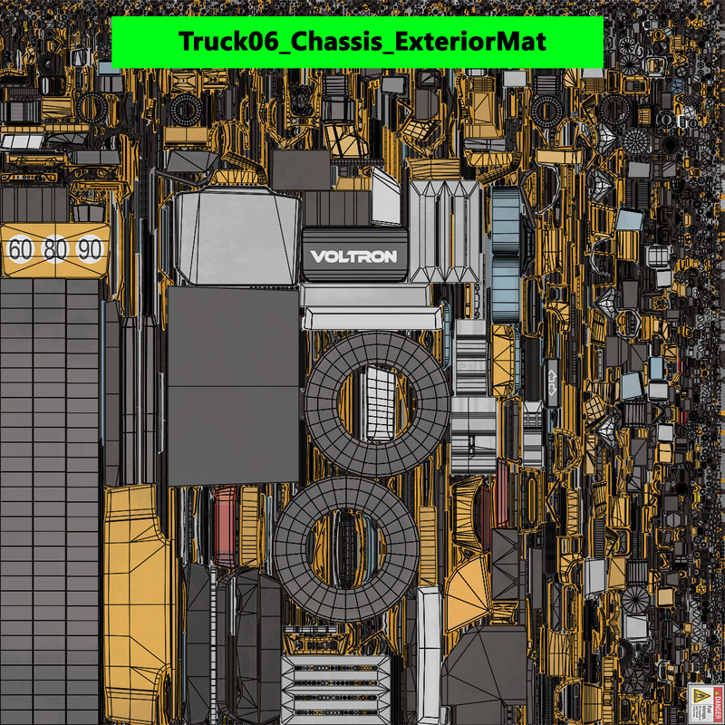 Chassis 06 Yellow URP HDRP Textures