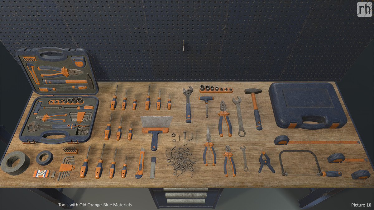 Workbench Hand Tools PBR Game-Ready Vol. 1