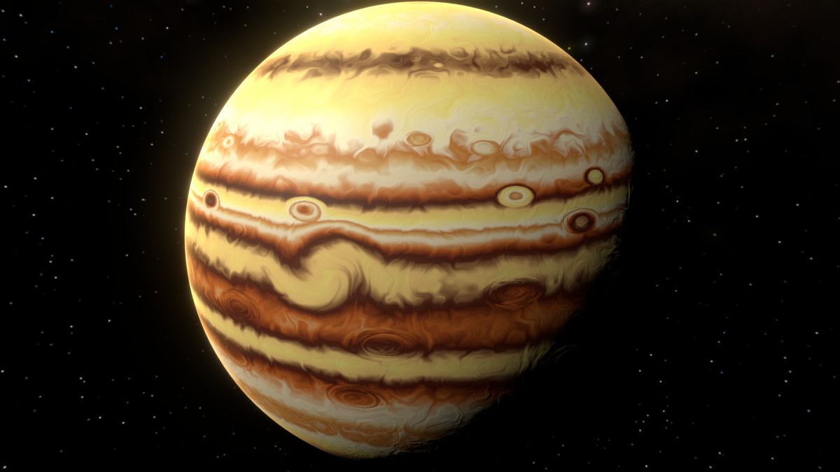 Gas Giants: Curl Flow Simulation, Shaders and In-Editor Baking
