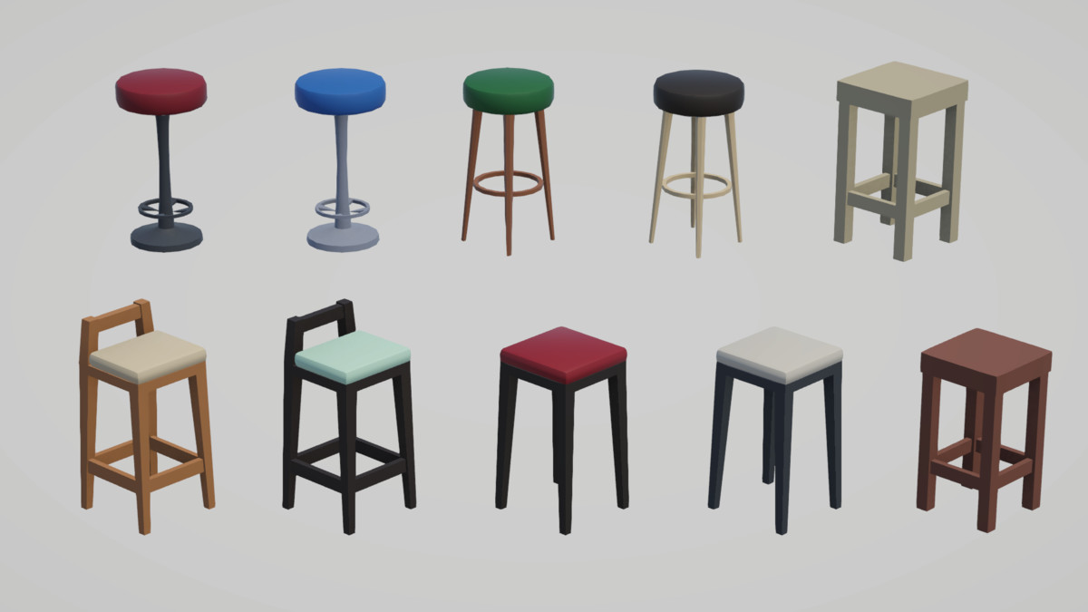 Low Poly Kitchen - Modular Assets