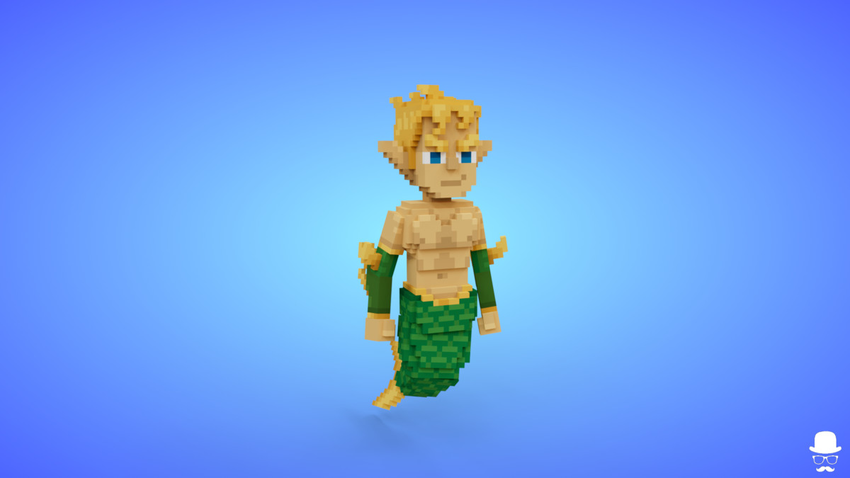 Voxel Mermaid Characters Pack