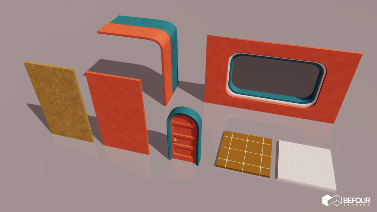 Retro Pop Art Living Space Environment