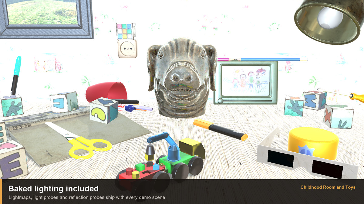Childhood Room and Toys — Nostalgic Kids Room, Props and Demo Scenes