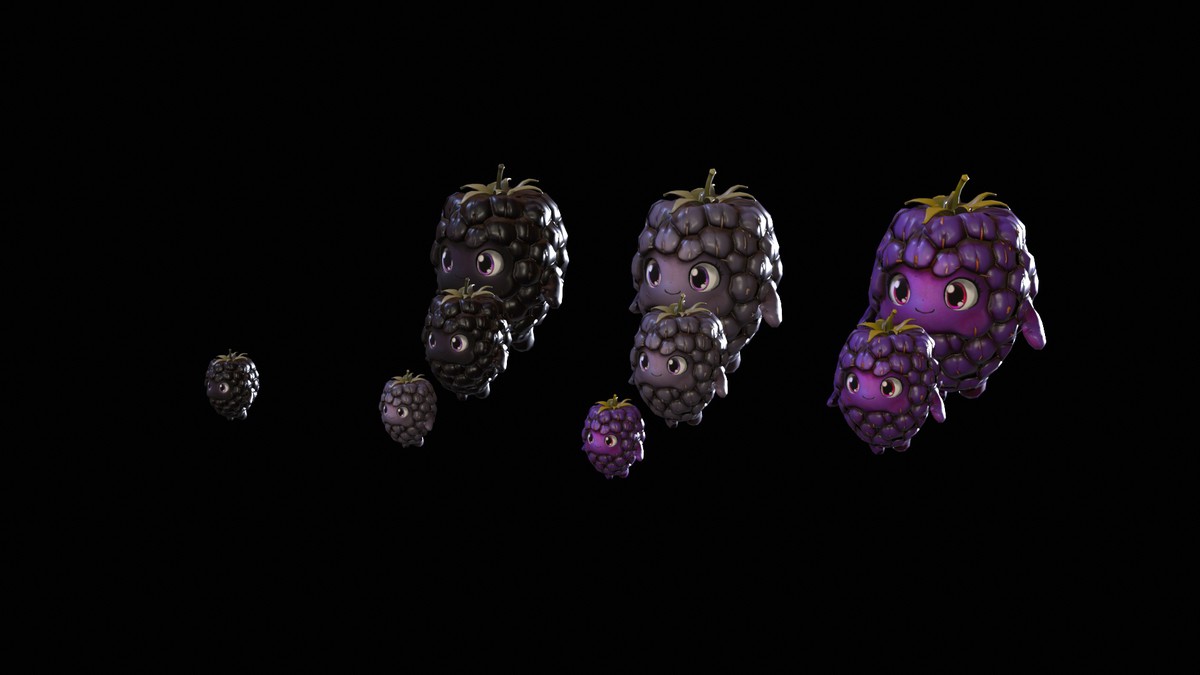 Chibi Fruit Blackberry Two