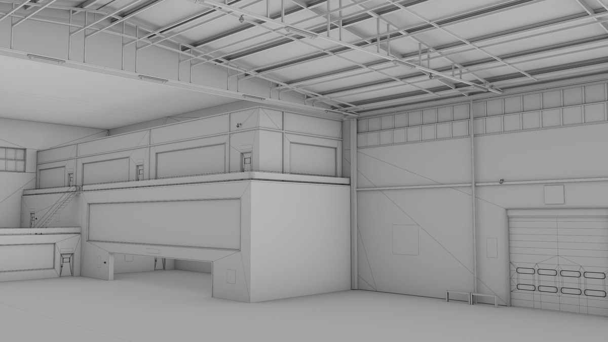Logistic Cargo Warehouse Interior and Exterior URP HDRP Textures