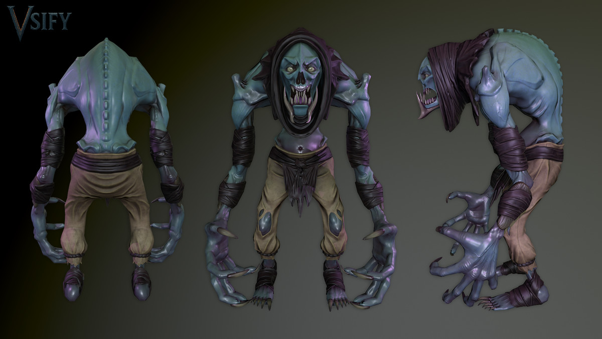 Zombie Creature – Stylized 4k PBR Animated Character (Humanoid / Game Ready)