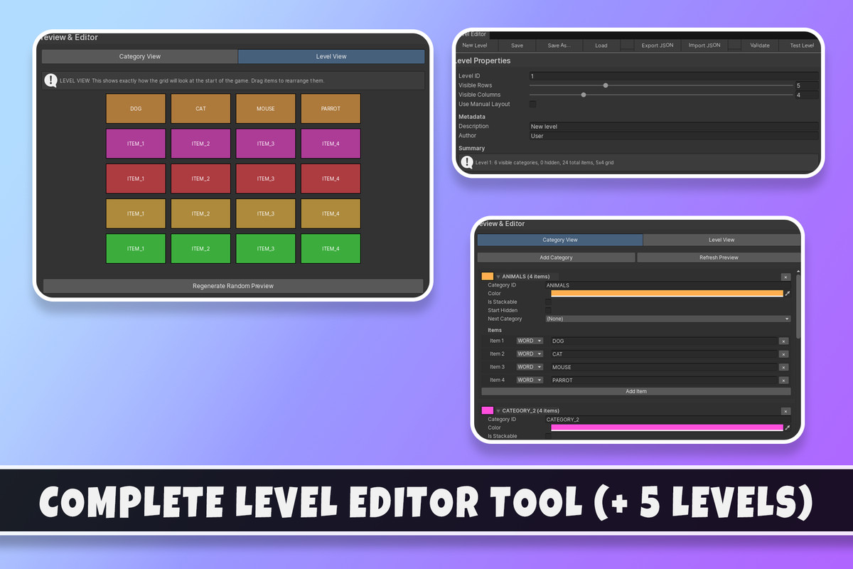 Block Associations | Puzzle Template + Editor
