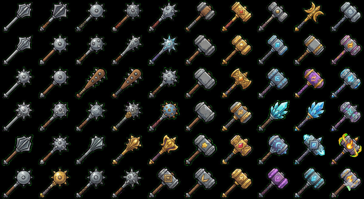 2D Fantasy RPG Weapon Icon Pack - 1000+ Items