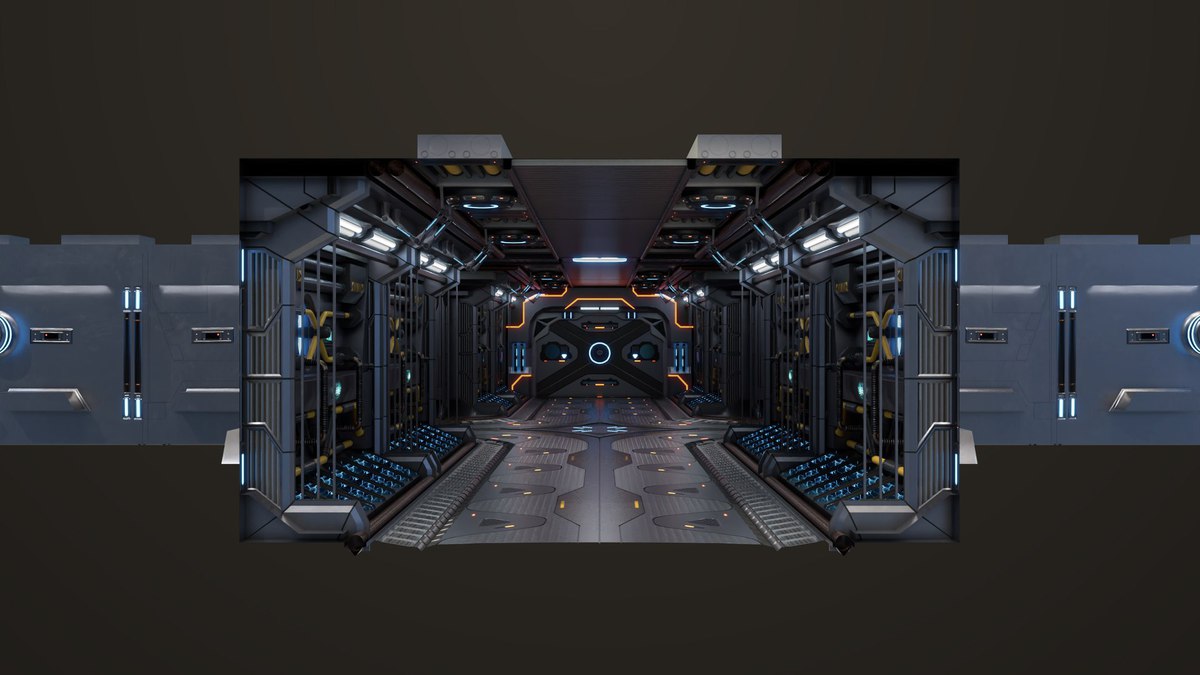 Sci Fi Corridor 01 URP HDRP Textures