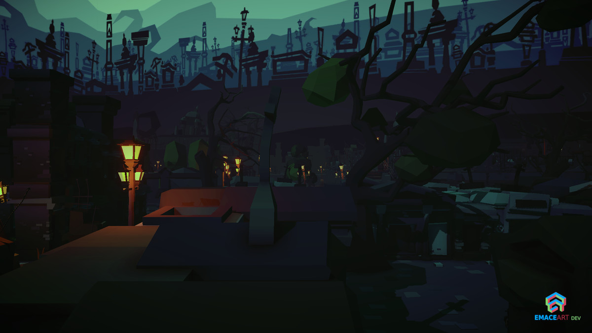 NecroPOLY - Low Poly Cemetery Kit — FREE - Dark Corners