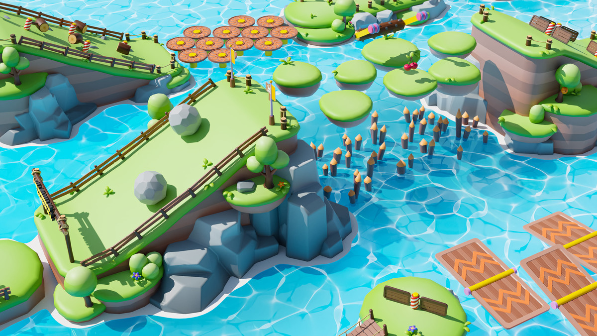 Platformer Deathrun - Low Poly 3D Models Pack