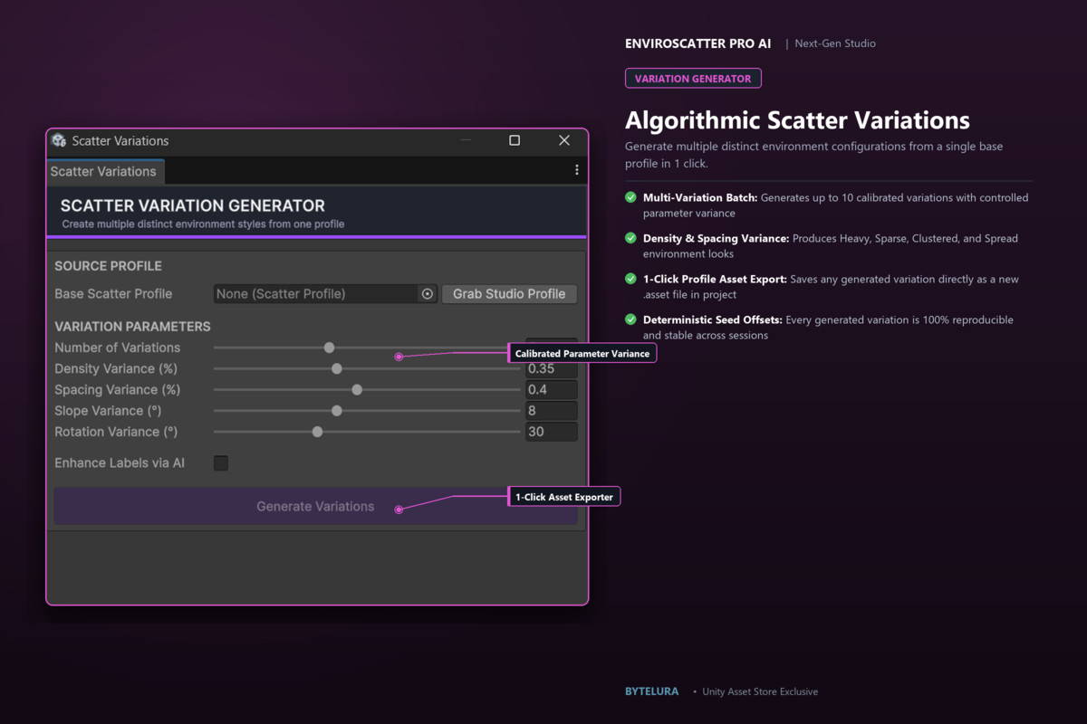 EnviroScatter Pro AI — Next-Gen Environment Generation & Smart Scatter Studio
