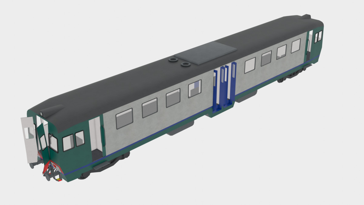 (URP) Simple Italian Train 3D model