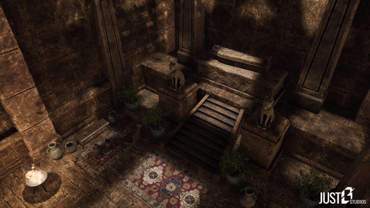Modular Babylon Temple Environment (Temple,Desert,Ruins)