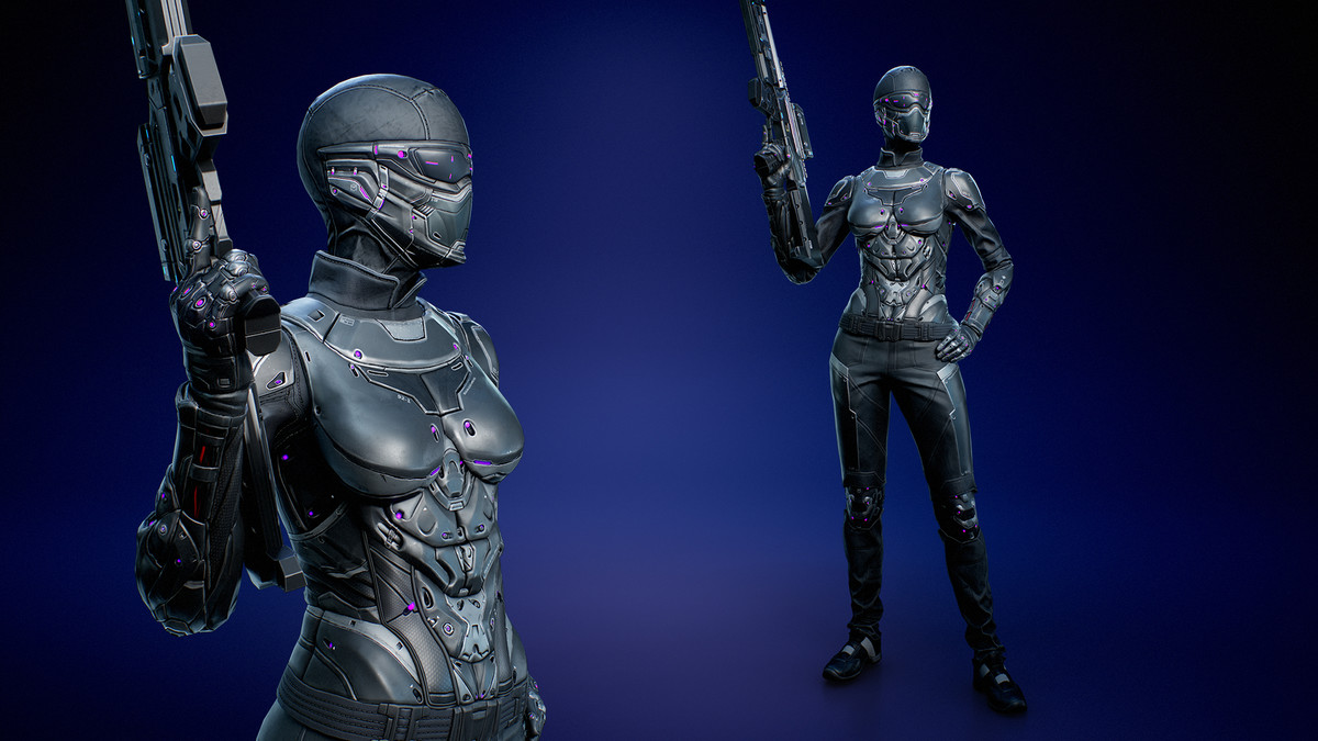 Cyberpunk Sniper - Female