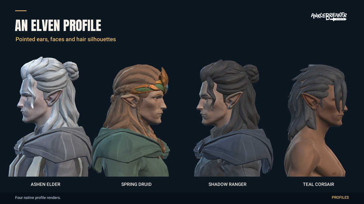 Stylized Elves Characters - Facial & Body Rig