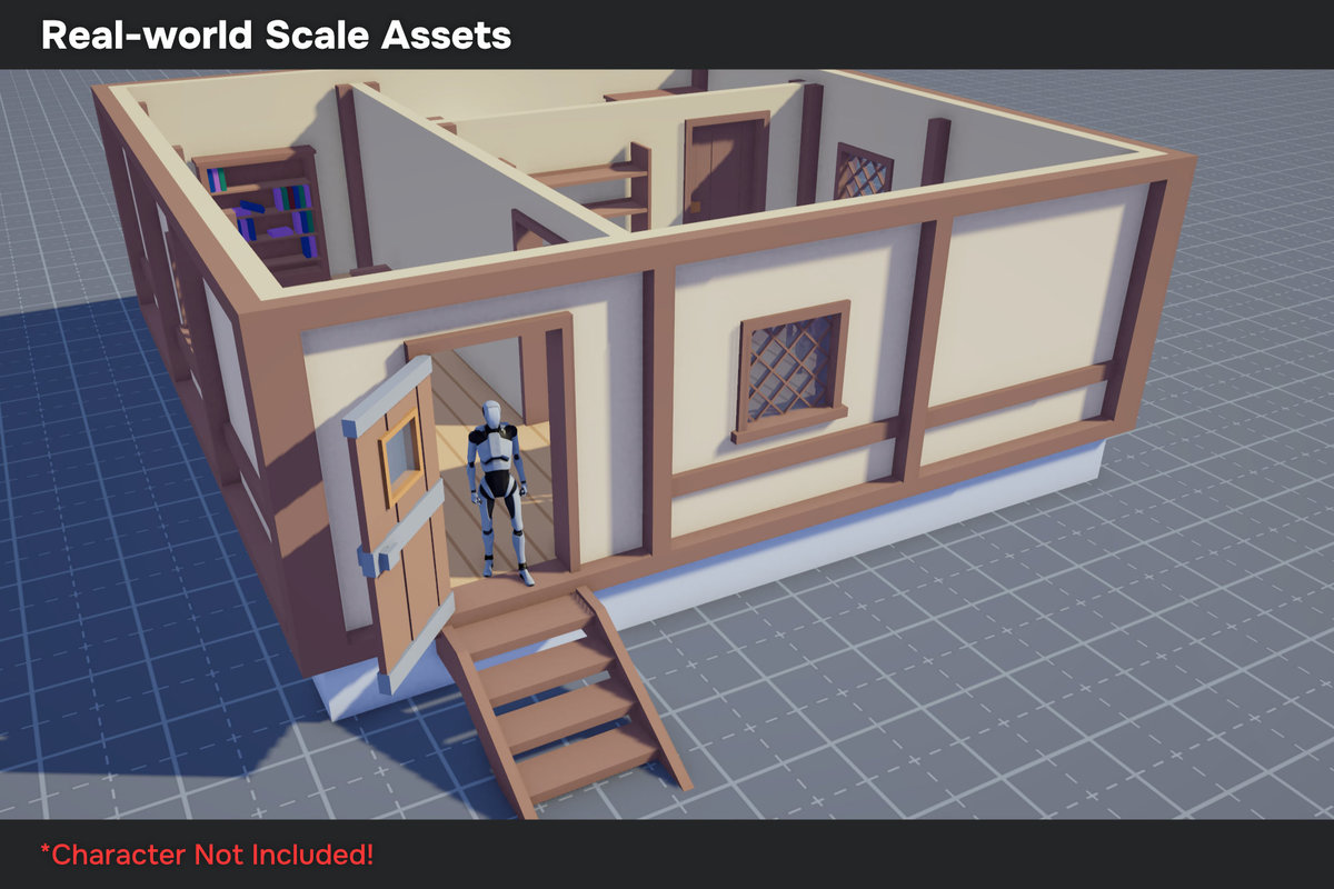 Low Poly Modular Medieval Buildings Pack