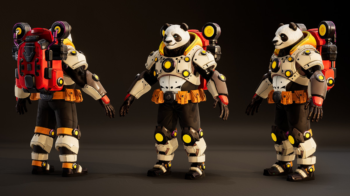 Mecha Panda – Stylized Sci-Fi Panda Character