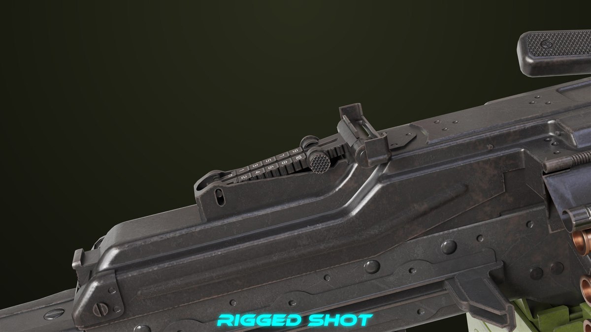 Machine Gun 11 Metal URP HDRP Textures