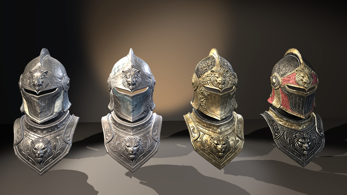 Medieval Fantasy Knights Helmets Pack