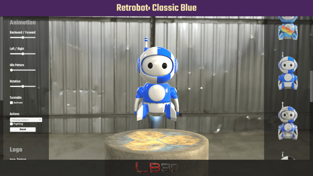 Retrobot, Game and App Character, Robot Mascot