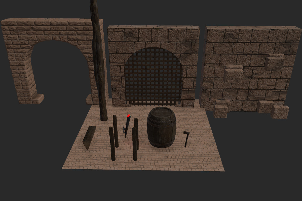 Ancient Roman Temple & Rocks Pack-URP