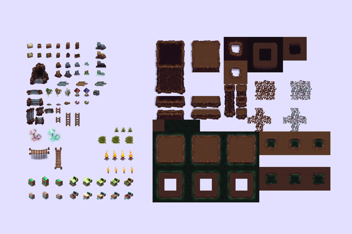 Cave Abyss Top-Down Tileset