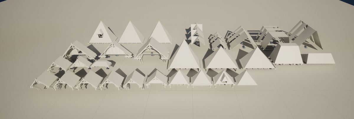 Tileable Medieval Corbelled House / Blockmesh for ingame engines